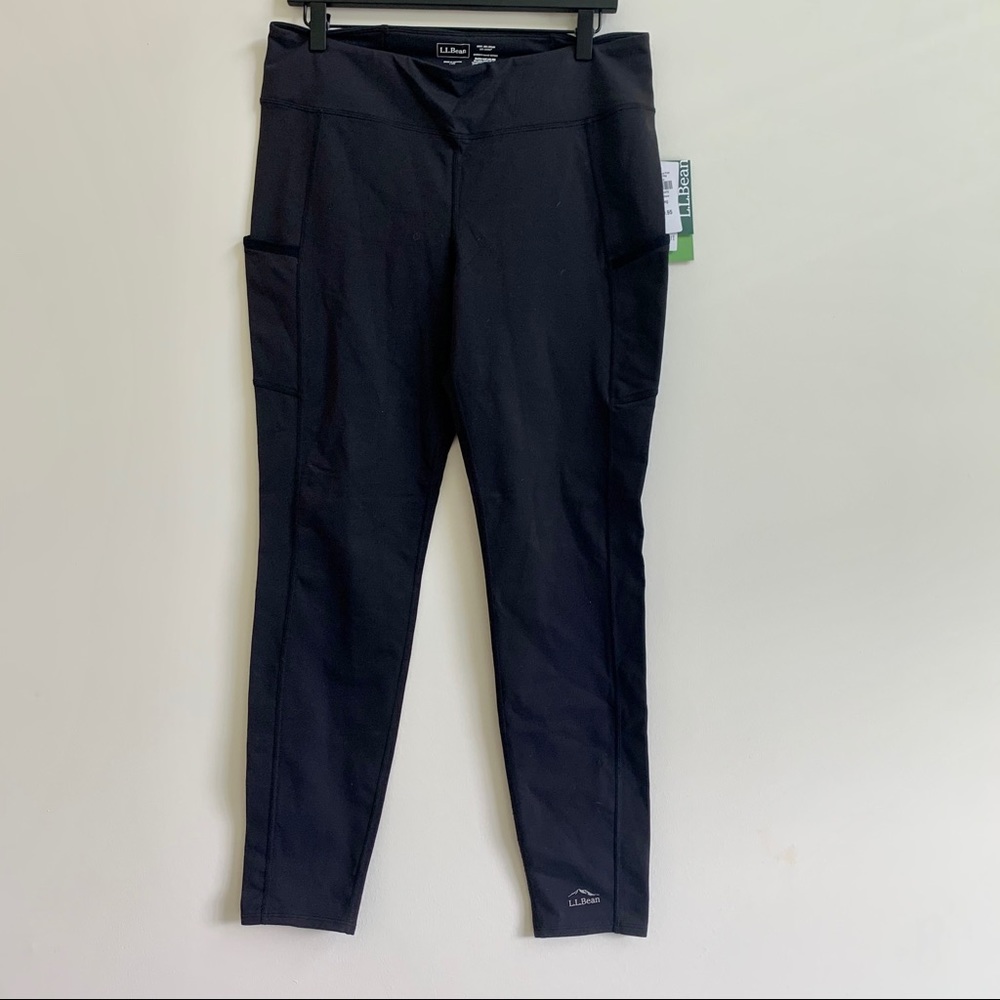 L.L. Bean Black Boundless Pocket Tights Legging